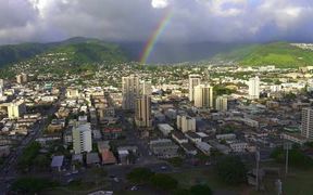 Rainbow Over Downtown Honolulu - Fun - VIDEOTIME.COM