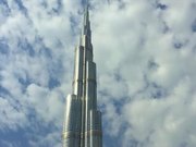 Top to Bottom Pan Shot of the Burj Khalifa