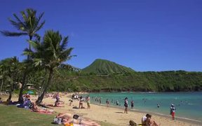 Panning Beach Shot in Hawaii - Fun - VIDEOTIME.COM