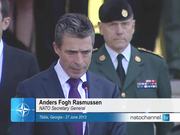 NATO Secretary General Addressing Georgian Troops