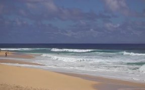 Medium Zoom Shot of Waves Crashing on Beach - Fun - VIDEOTIME.COM