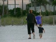 Mother and child at the Beach