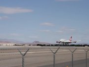 Virgin Atlantic 747 Airplane Landing in Las Vegas