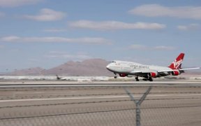 Virgin Atlantic 747 Airplane Landing in Las Vegas - Fun - VIDEOTIME.COM