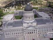 Utah State Capitol Building aerial view HD