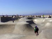 Several Skateboarders Attempting Big Tricks