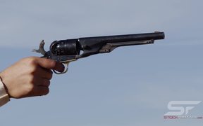 Slow Motion View of Old Pistol Firing
