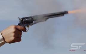 Slow Motion View of Old Pistol Firing - Fun - VIDEOTIME.COM