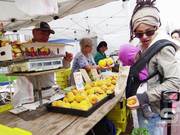 Buying Fruit at an Open Market in Slow Motion