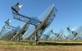 Concentrating Solar Power Dish Systems B-Roll - Tech - VIDEOTIME.COM