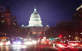 Time lapse of the US Captiol at Night with Flares - Fun - VIDEOTIME.COM