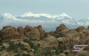 Sandstone Layers with the La Sal Mountains - Fun - VIDEOTIME.COM