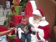Baby Sees Santa For The First Time And Cries!