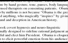 Obama's Use of Conversational Hypnosis Techniques - Movie trailer - VIDEOTIME.COM