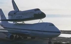 Space Shuttle Carrier Aircraft Takeoff and Landing - Tech - VIDEOTIME.COM