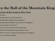 In the Hall of the Mountain King Orchestral Music