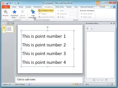 PowerPoint - Text Animation Line By Line