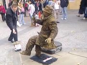 Crazy Human Statue with the Strongest Legs