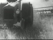 Old Time Tractor Plowing Dry Land 1936