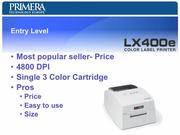 Presentation: LX-Series Label Printer 2010