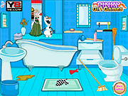 Elsa Winter Bathroom Cleaning Game - Girls - Y8.COM