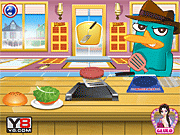 Perry cooking American Hamburger - Girls - Y8.COM