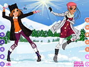 Emily's Diary: Snowball Fight - Girls - Y8.COM