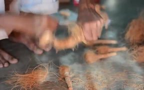 Artisan Making a Coir Toy - Fun - VIDEOTIME.COM