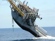 355-foot 700 Ton Ship Turns into the Sea
