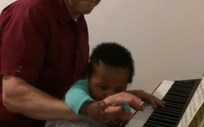 Chris and Augie Playing the Piano - Fun - VIDEOTIME.COM