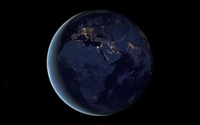 Animation of Rotating Earth at Night - Tech - VIDEOTIME.COM
